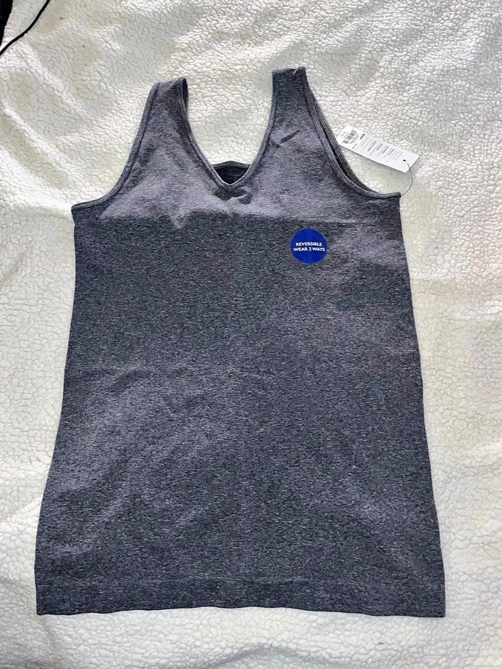 APT.9 Essentials Reversible Tank Top Gray Small/Medium